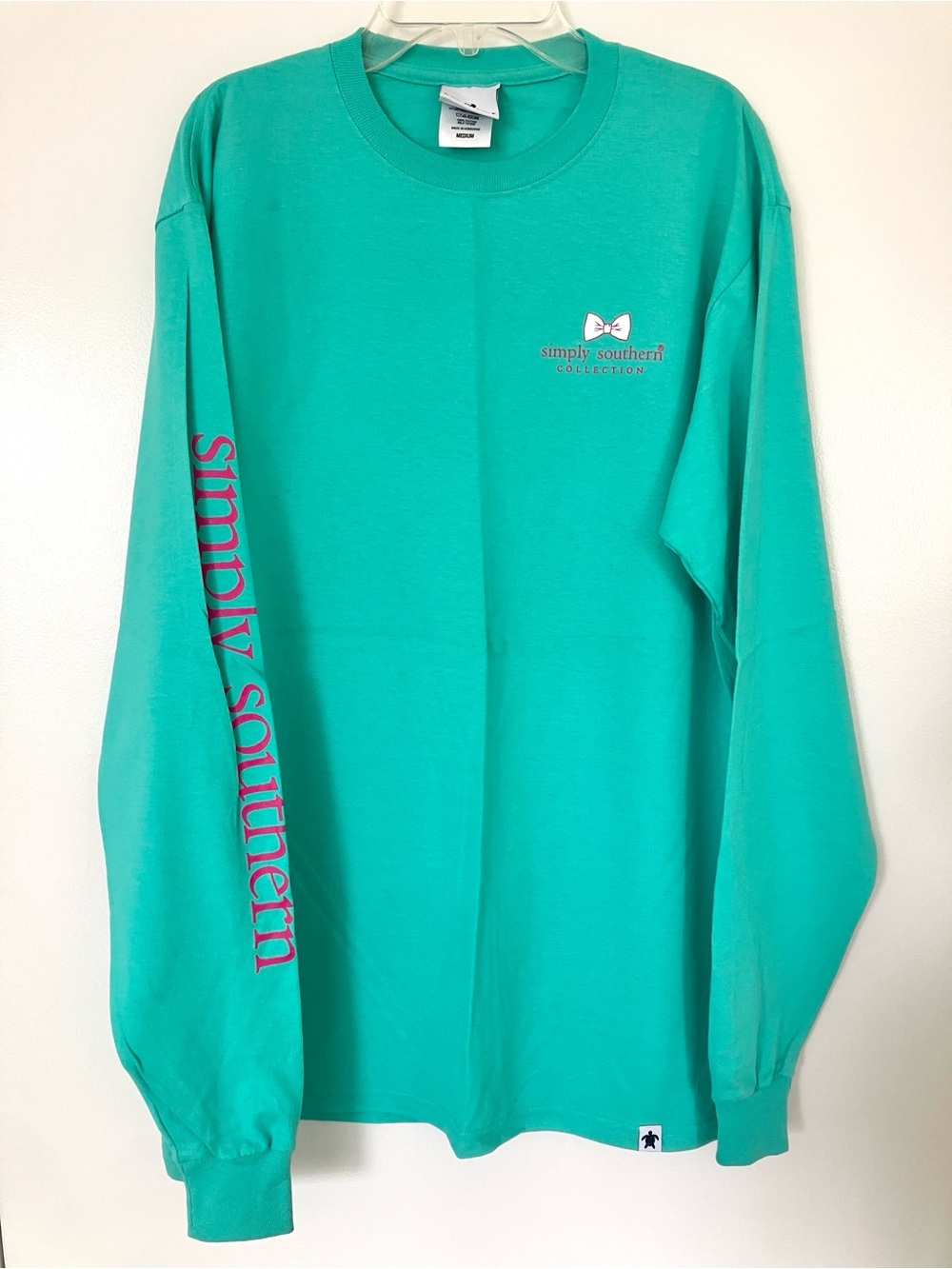 Simply Southern Teal Crewneck Long-Sleeve Tee